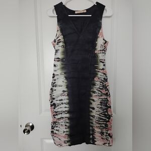 Wearables Chic Sleeveless Tie-Dye Midi Dress S